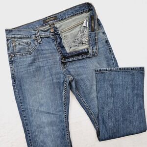 Cody James Wyatt Mens 34W 29L Slim Bootcut Jeans Medium Wash Blue Stretch Denim